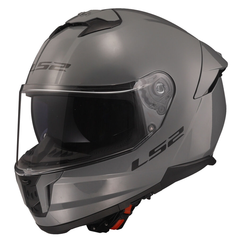 LS2 FF808 Stream II Solid grå integreret motorcykelhjelm