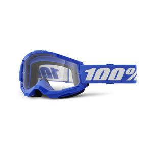 Motocrossbrille 100% STRATA 2 Ny blå (klar plexi)