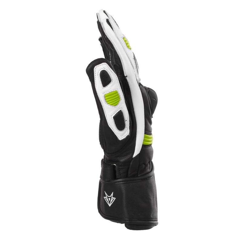 Motorcykelhandsker RSA Gappa 2 sort-hvid-fluogul