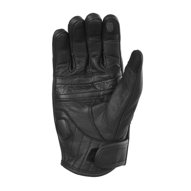 Street Racer Striker 2 sorte motorcykelhandsker