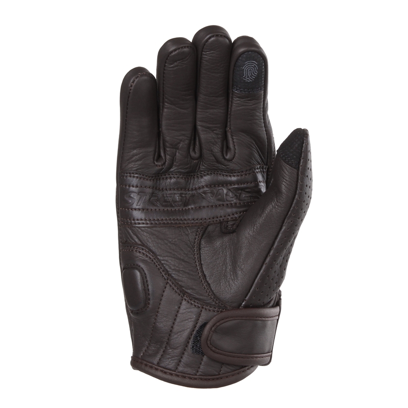 Women's Street Racer Striker 2 Brown Perforated motorcykelhandsker