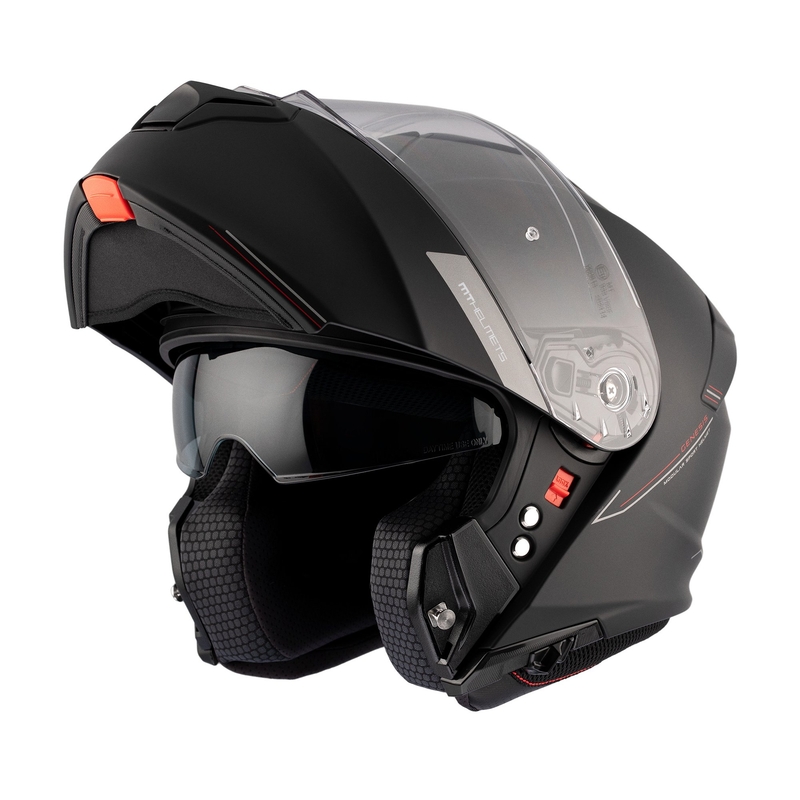 MT Genesis SV Solid A1 sort mat flip-up motorcykelhjelm