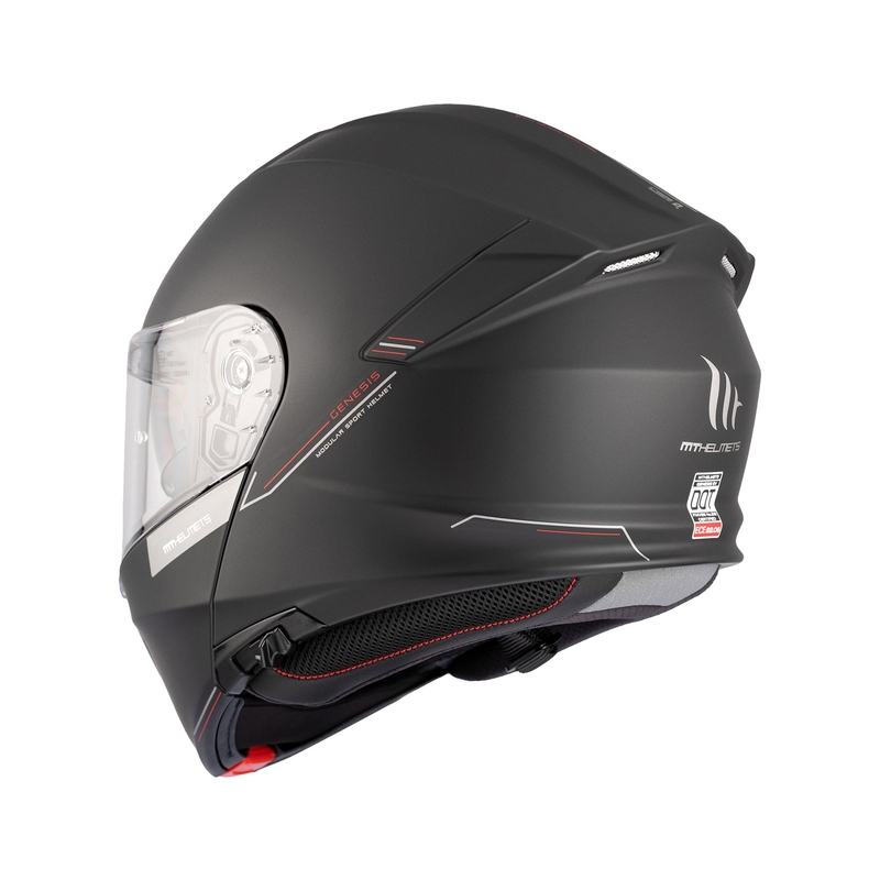 MT Genesis SV Solid A1 sort mat flip-up motorcykelhjelm
