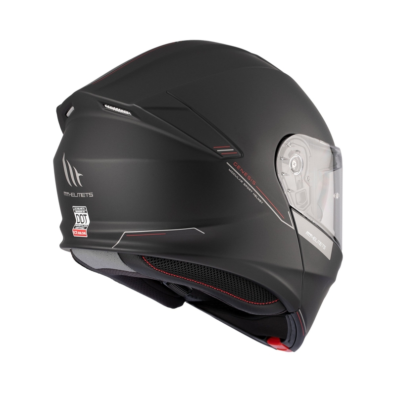 MT Genesis SV Solid A1 sort mat flip-up motorcykelhjelm