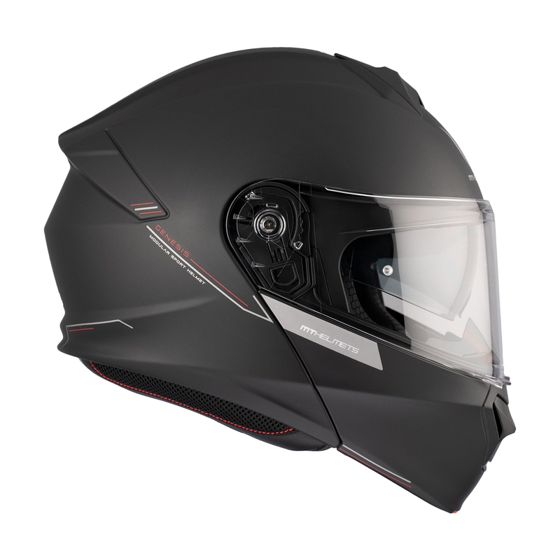 MT Genesis SV Solid A1 sort mat flip-up motorcykelhjelm