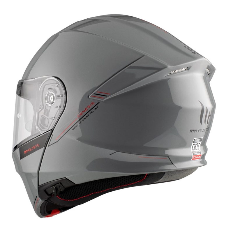 Flip-up motorcykelhjelm MT Genesis SV Solid A12 blank grå