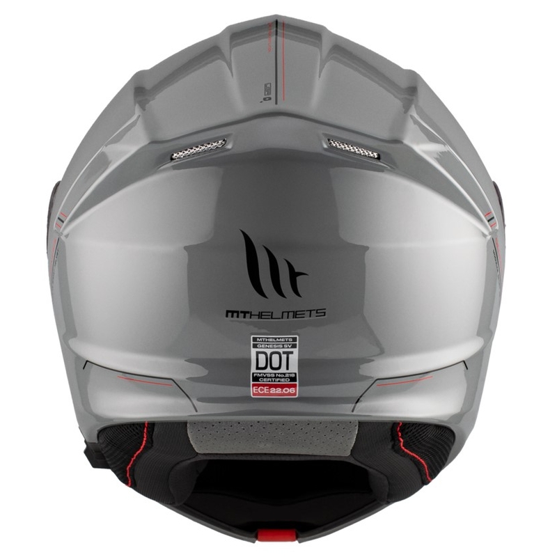 Flip-up motorcykelhjelm MT Genesis SV Solid A12 blank grå