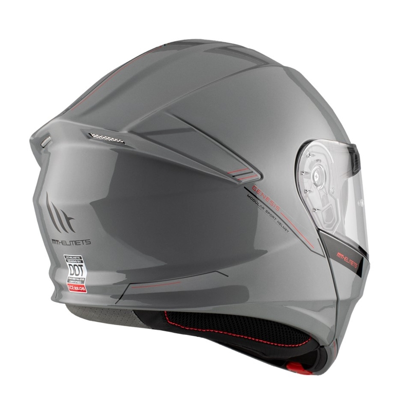 Flip-up motorcykelhjelm MT Genesis SV Solid A12 blank grå