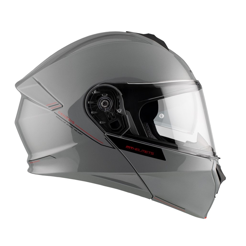Flip-up motorcykelhjelm MT Genesis SV Solid A12 blank grå
