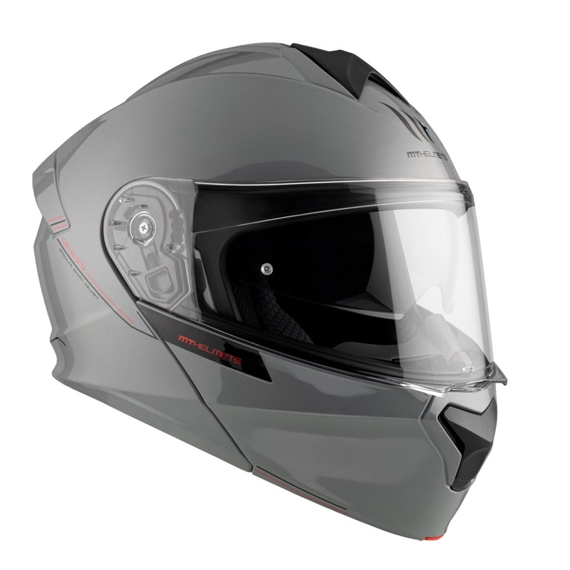Flip-up motorcykelhjelm MT Genesis SV Solid A12 blank grå