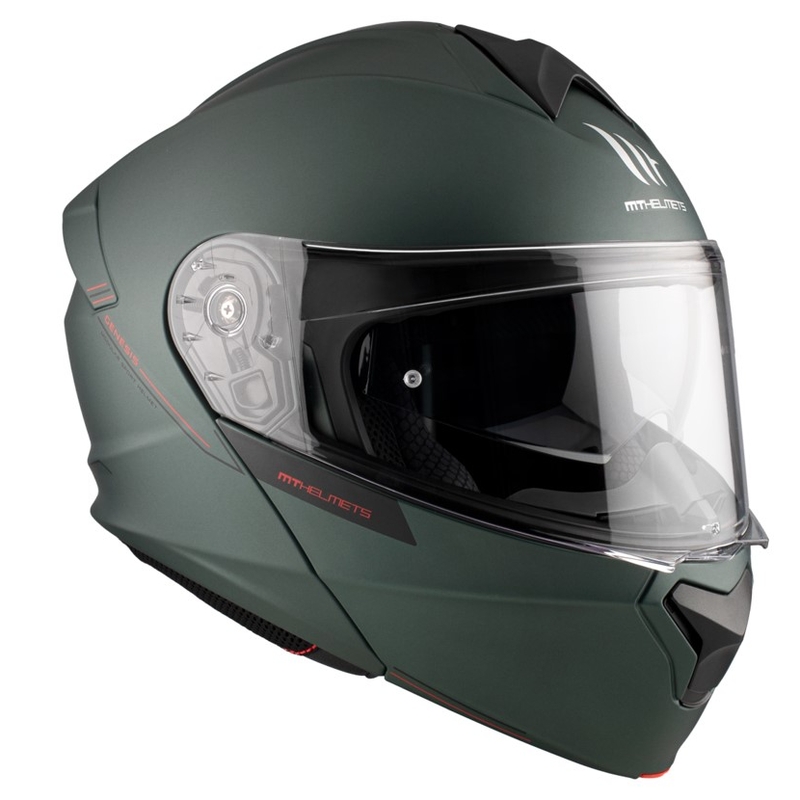 MT Genesis SV Solid A6 motorcykelhjelm grøn mat