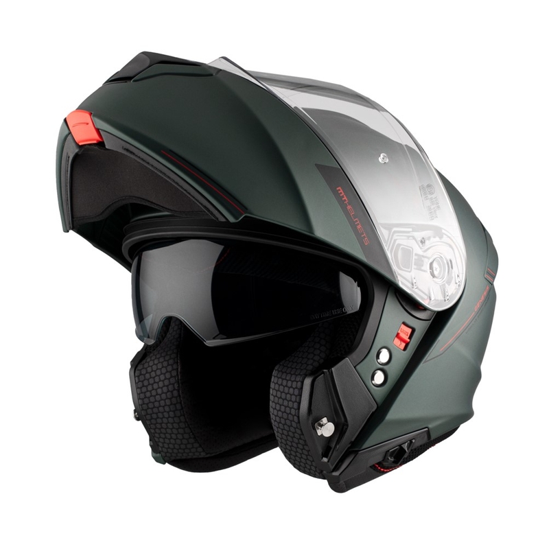 MT Genesis SV Solid A6 motorcykelhjelm grøn mat