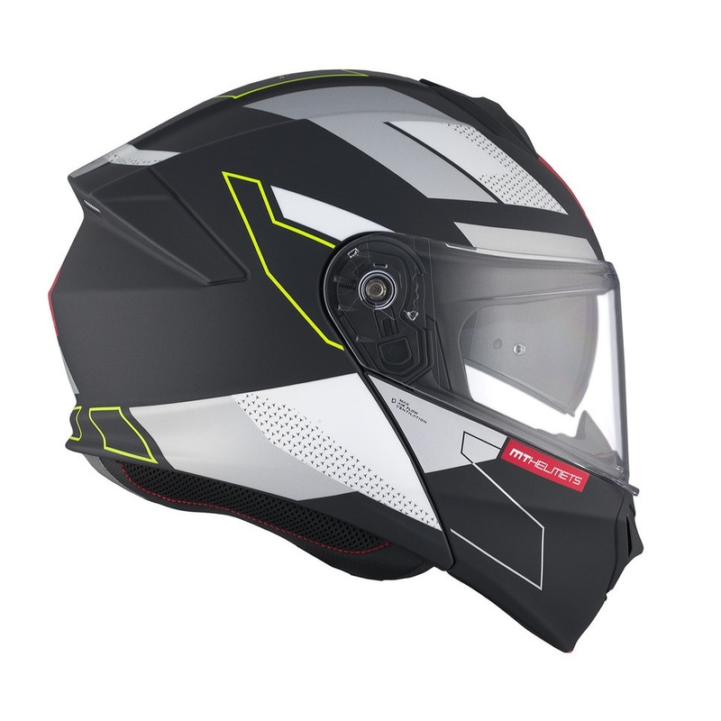 MT Genesis SV Talo B2 sort-grå-fluogul mat flip-up motorcykelhjelm udsalg