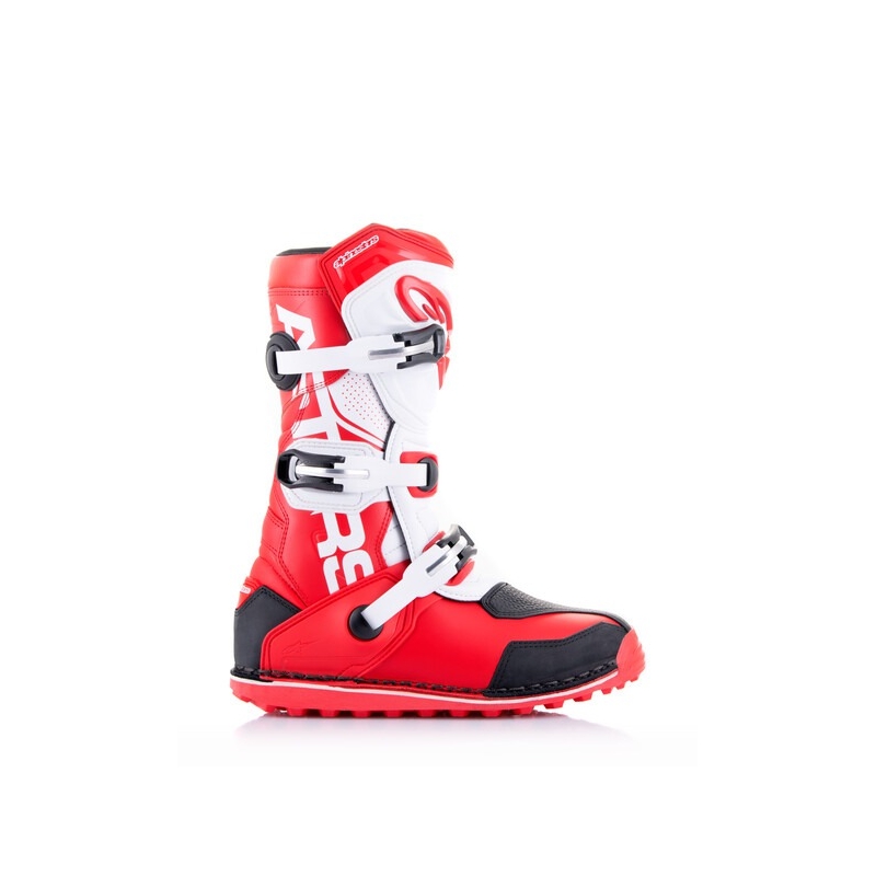 Alpinestars Tech Trial motorcykelstøvler hvid-rød-sort