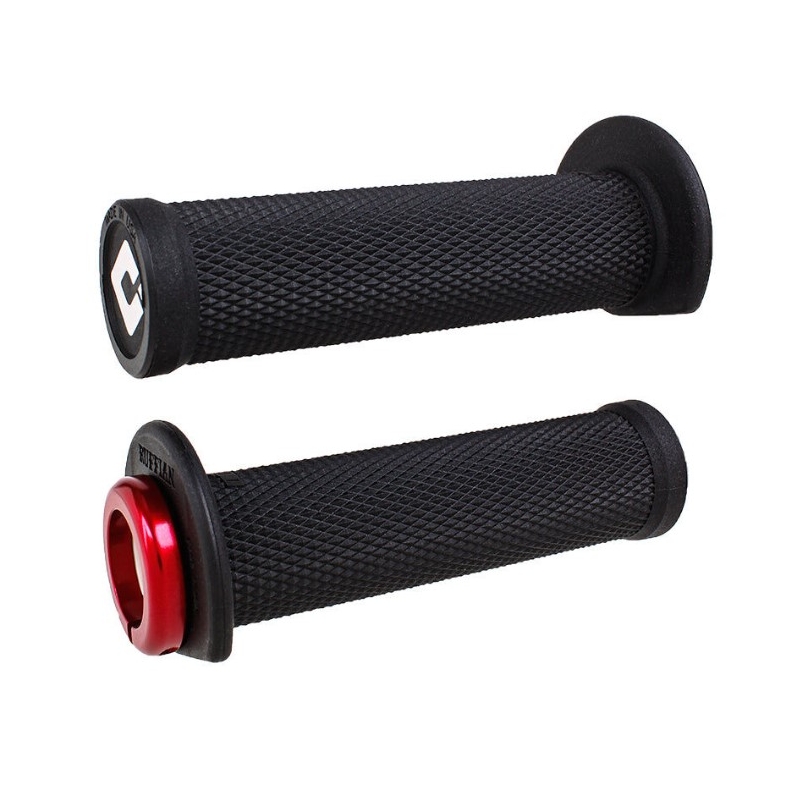 Greb ODI RUFFIAN ATV LOCK-ON V2.1 125mm sort-rød