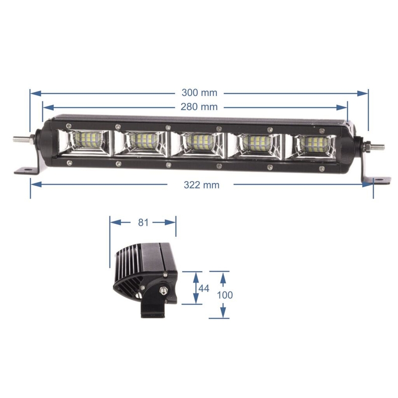 LED-lysrampe SHARK LED LIGHT BAR, ETI LED, 11",50W