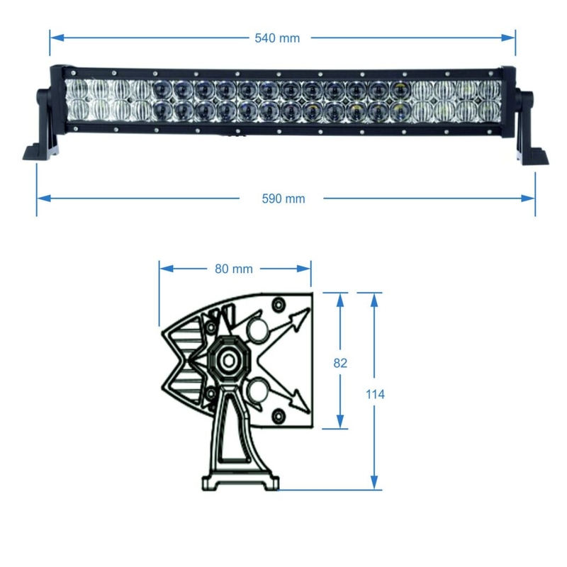 SHARK LED LIGHT BAR 20", BUET, 120W, R 560 MM - 5D