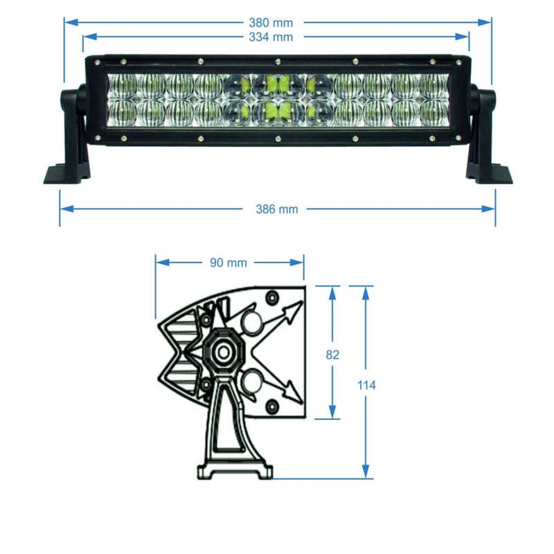 LED-lysrampe SHARK LED LIGHT BAR,5D,13.5",72W
