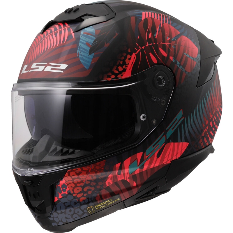 LS2 FF808 Stream II Jungle Black-Pink-Blue Integral motorcykelhjelm