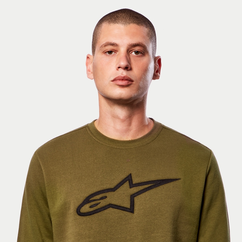 Mikina Alpinestars Ageless Crew Fleece zeleno-černá