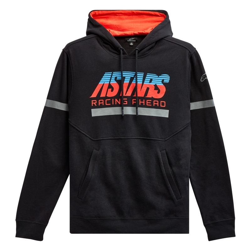Alpinestars Club Hoodie sort-rød-blå-grå