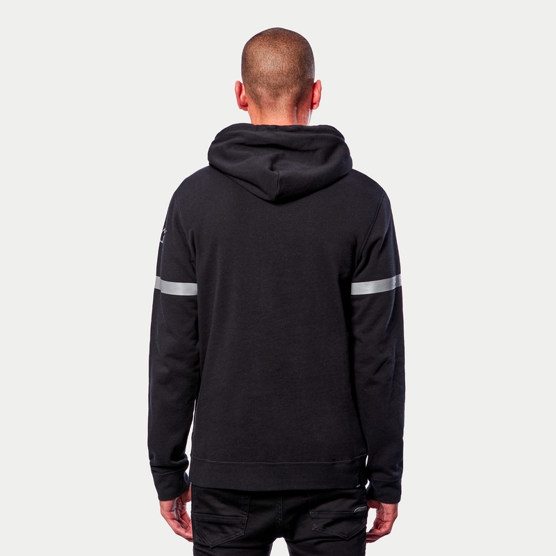 Alpinestars Club Hoodie sort-rød-blå-grå