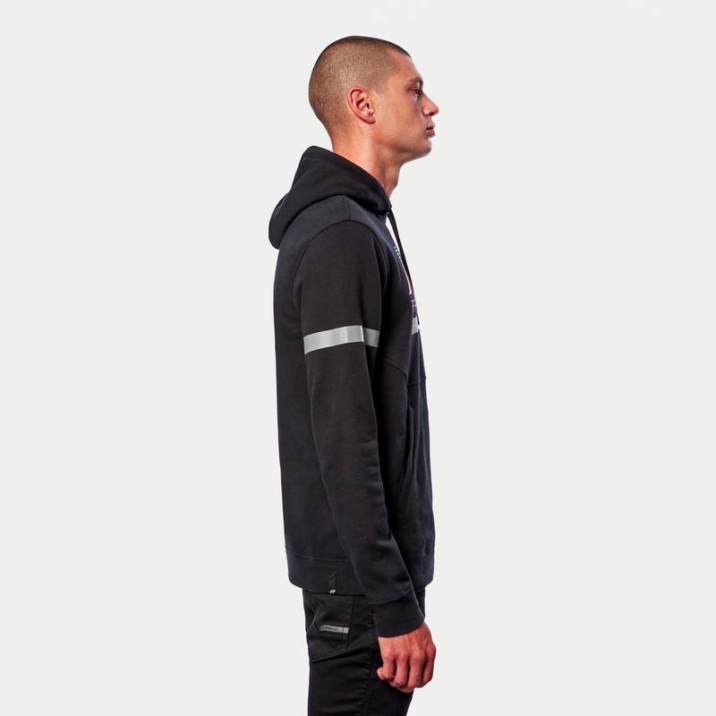 Alpinestars Club Hoodie sort-rød-blå-grå