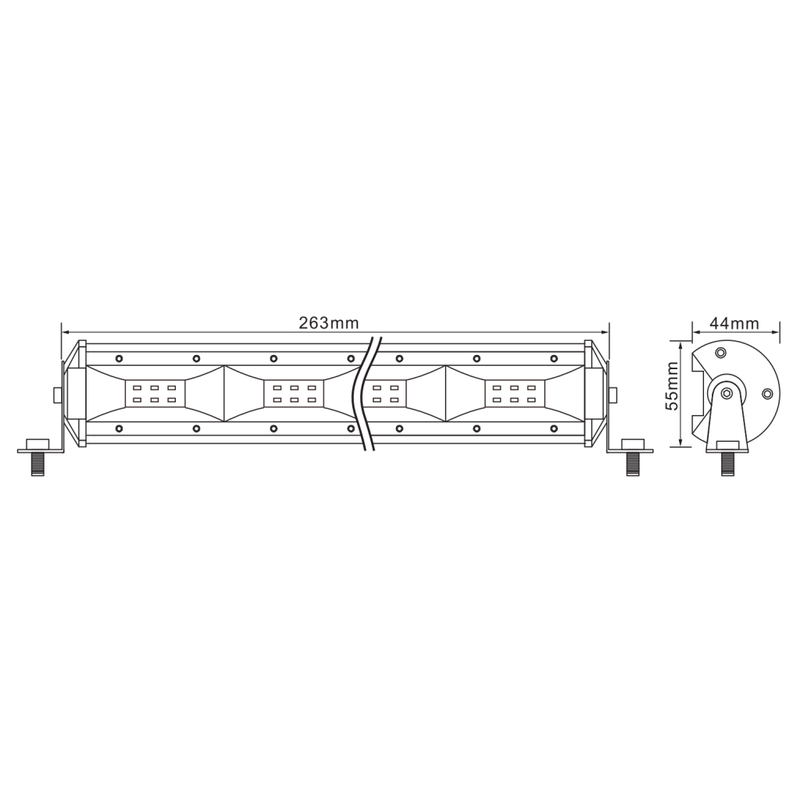 HAJ-LED-LYSBJÆLKE 10,5" 24W 2400LM