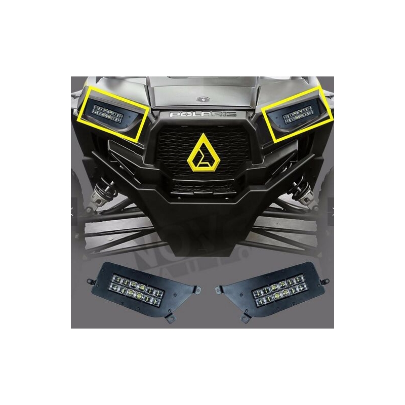 LED-forlygter SHARK LED FORLYGTER TIL POLARIS ATV, UTV MED BAGLYGT, 2KS