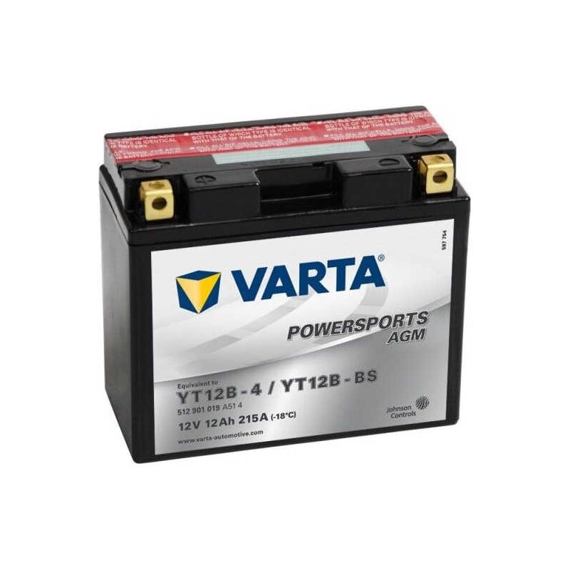 VARTA MOTO LF (YT12B-BS) 12V/12AH vedligeholdelsesfrit batteri