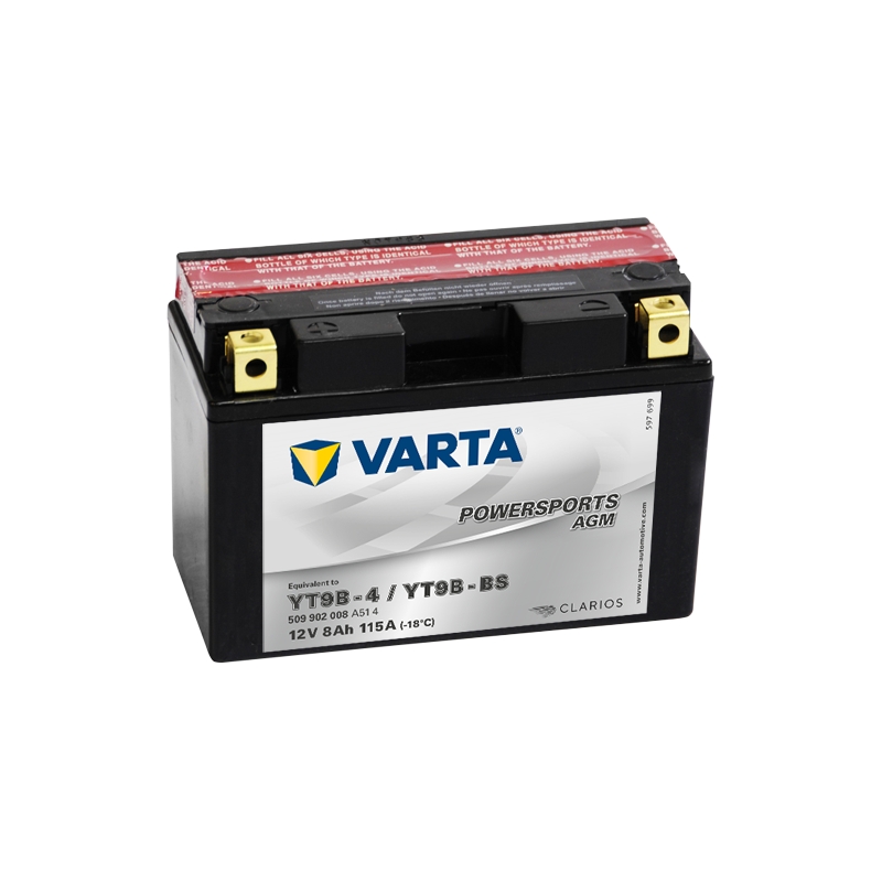 VARTA YT9B-4/YT9B-BS 12V/8Ah vedligeholdelsesfrit batteri