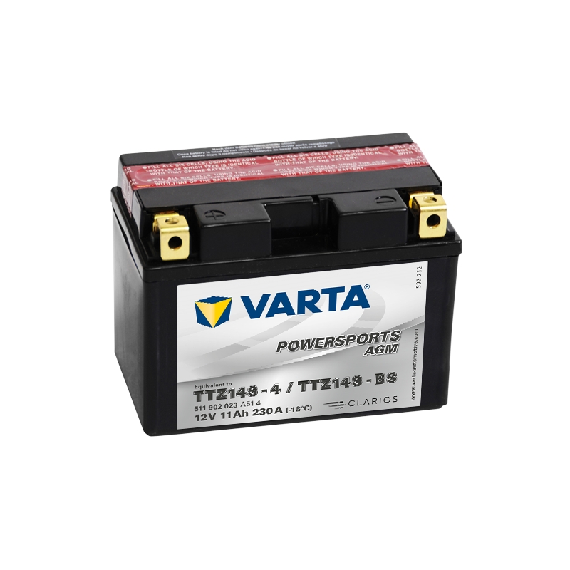 VARTA TTZ14S-4/TTZ14S-BS 12V/11Ah vedligeholdelsesfrit batteri