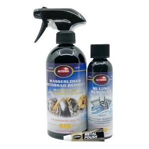 Autosol Motorcycle Waterless Cleaner and Bluing Remover Kit