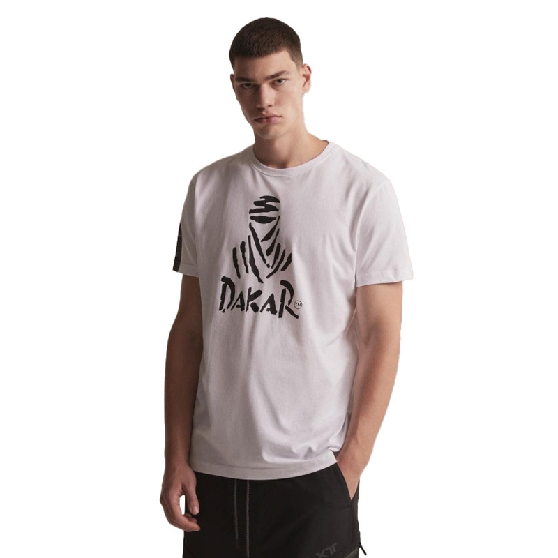 T-shirt DAKAR DKR Logo 123 hvid udsalg