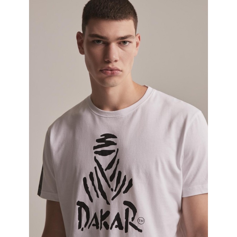 T-shirt DAKAR DKR Logo 123 hvid udsalg