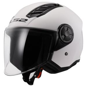 LS2 OF616 Airflow II Solid Gloss White Åben motorcykelhjelm