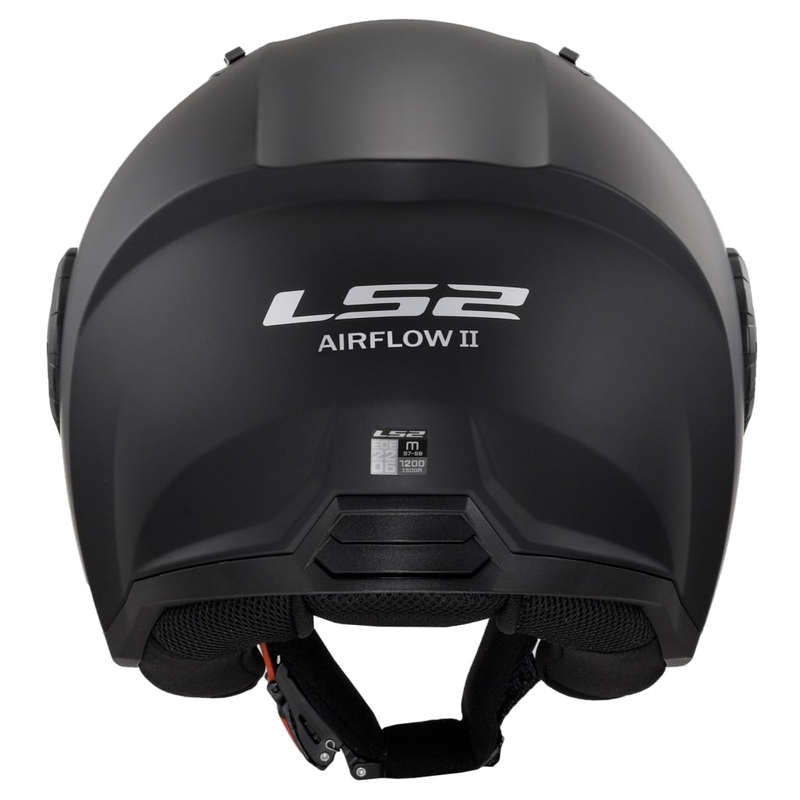 LS2 OF616 Airflow II Solid Matte Black Åben motorcykelhjelm