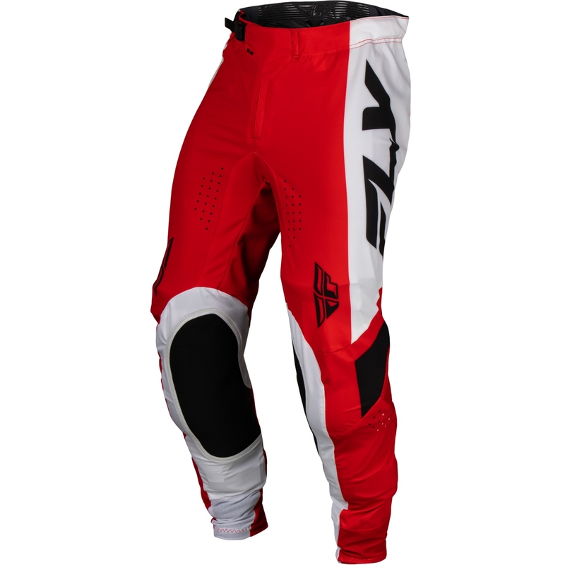 Motocrossbukser FLY Racing Lite 2024 rød-hvid-sort