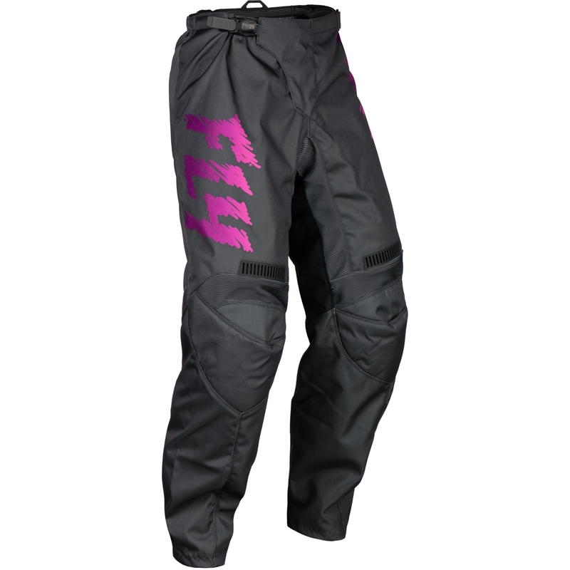 Børne motocrossbukser FLY Racing F-16 grå-sort-pink udsalg