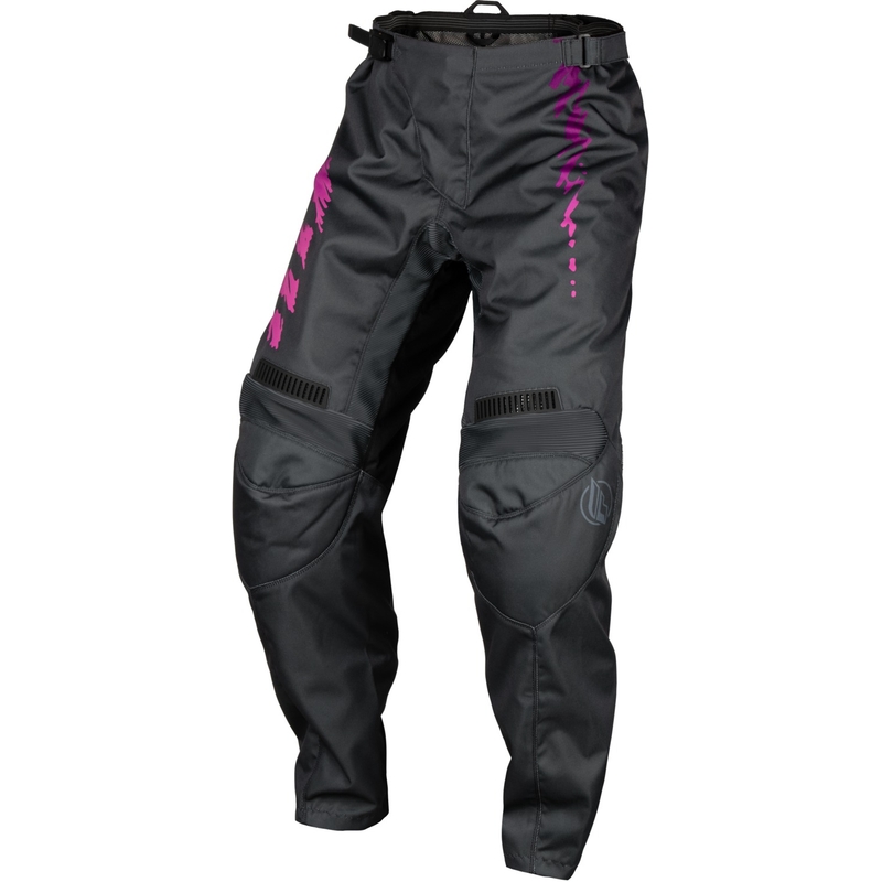 Børne motocrossbukser FLY Racing F-16 grå-sort-pink udsalg