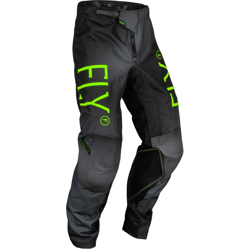 Børne motocrossbukser FLY Racing Kinetic Prodigy sort-fluo grøn-blå udsalg