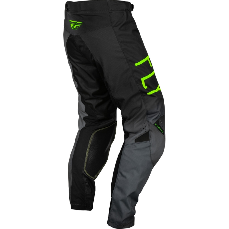 Børne motocrossbukser FLY Racing Kinetic Prodigy sort-fluo grøn-blå udsalg