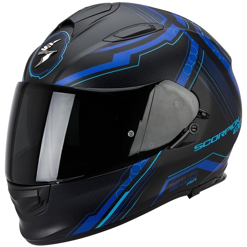 Integrální přilba na motorku Scorpion EXO-510 Air Sync černá matná-modrá výprodej