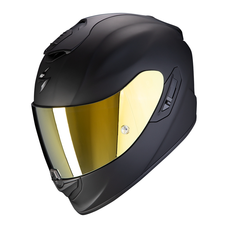 Integreret motorcykelhjelm Scorpion EXO-1400 EVO II Air Solid mat sort udsalg