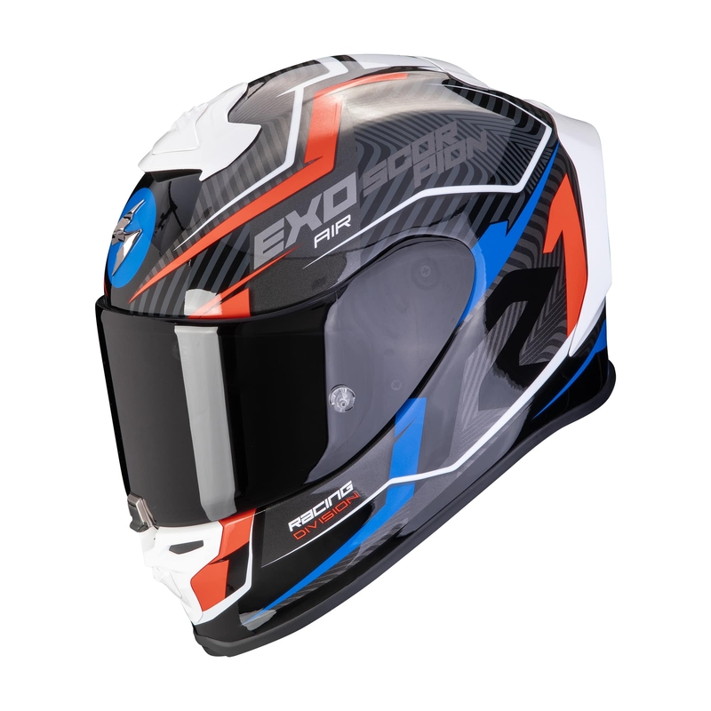 Integreret motorcykelhjelm Scorpion EXO-R1 EVO AIR COUP sort-rød-blå