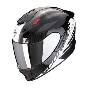 Integreret motorcykelhjelm Scorpion EXO-1400 EVO II AIR LUMA sort og hvid
