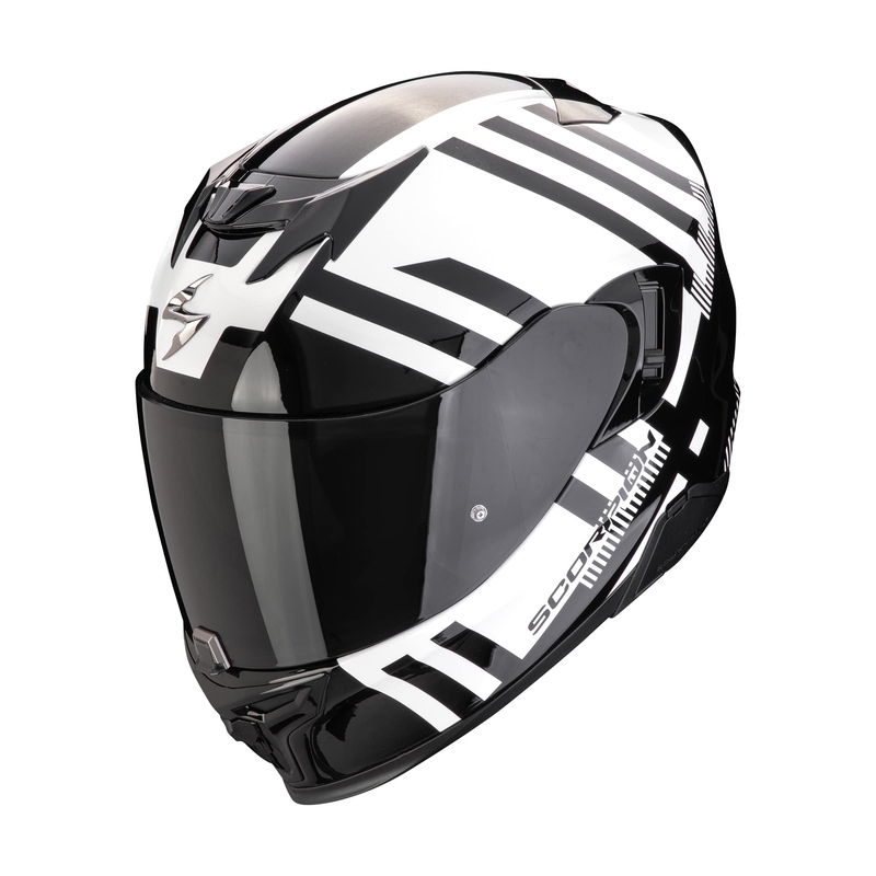 Integreret motorcykelhjelm Scorpion EXO-520 EVO AIR BANSHEE pearl white-black udsalg
