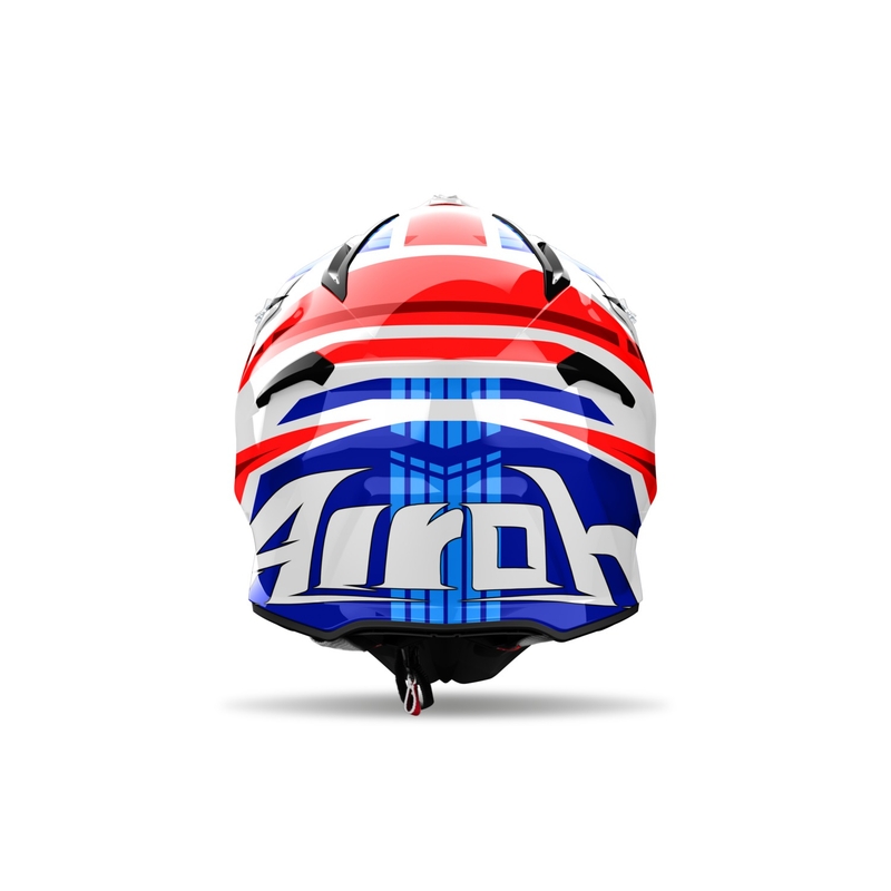 Motocross hjelm Airoh Aviator Ace 2 Stream blå-rød blank