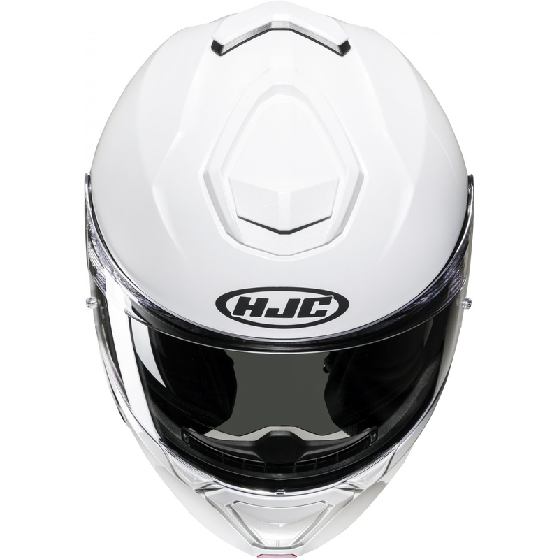 HJC i91 Solid pearl white flip-up motorcykelhjelm