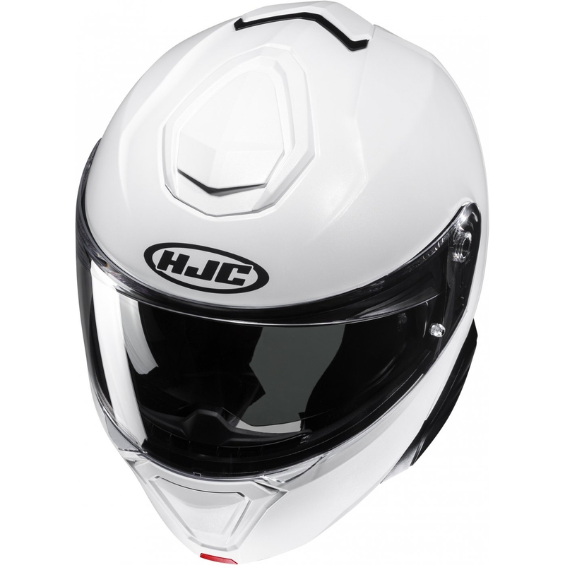 HJC i91 Solid pearl white flip-up motorcykelhjelm